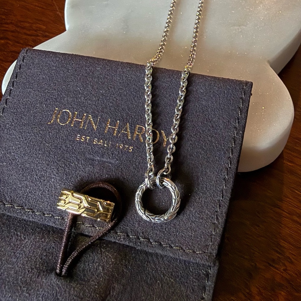 John Hardy Classic Chain Keyring Necklace with Hinge to Wear With/Without Charms - Picture 4 of 17